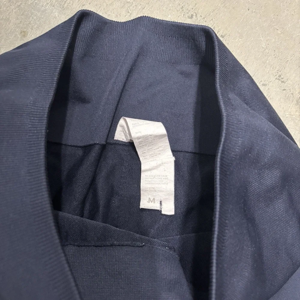 Fabletics Womens High Waist Seamless 7/8‎ Mesh Leggings Navy Blue Size Medium - Picture 4 of 4